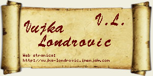 Vujka Londrović vizit kartica